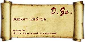 Ducker Zsófia névjegykártya