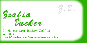zsofia ducker business card